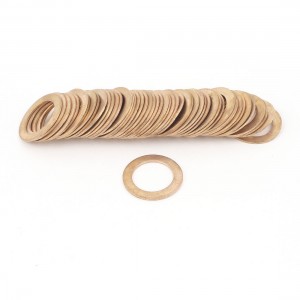 50pcs 16mmx24mmx1mm Copper Flat Washer Ring Seal Fastener Fitting