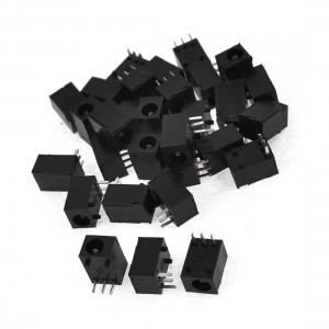 30pcs DC Power Jacks Sockets Black for 1.1mm x 3.5mm Plug DIY