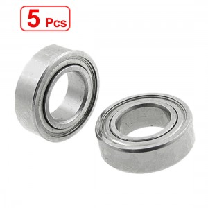 5 Pcs 7 x 13 x 4mm Miniature Deep Groove Radial Ball Bearings MR1370Z