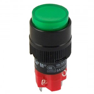 DC 24V Green Light Round Momentary Push Button Switch Rqahg