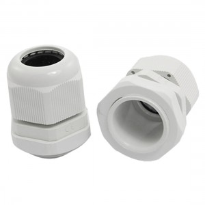 2 Pcs PG16 White Plastic Waterproof Cable Glands Joints