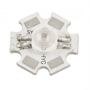 1W 350mA 3.2-3.4V Red 3 Colors LED Star Emitter Lamp Bead w Heat Sink Base