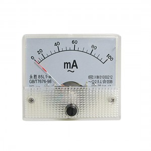 85L1-A AC 0-100mA Rectangular Analog Panel Ammeter Gauge