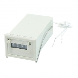 CSK4-DKW AC 220V 4 Digits 2 White Wire Lockable Electronmagnetic Counter