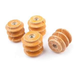 660V 8mm Thread Orange Busbar Enhanced Insulator Supporter 35mm High 4pcs