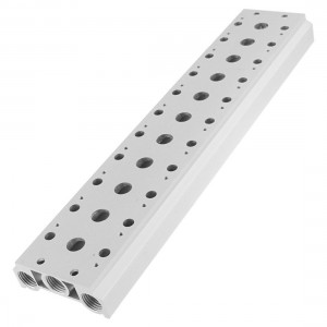 Aluminum 11 Row Stations Manifold Solenoid Air Pilot Valve Base