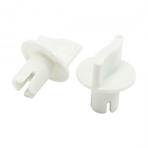 2 Pcs White Plastic Electric Fan Speed Control Turning Knob