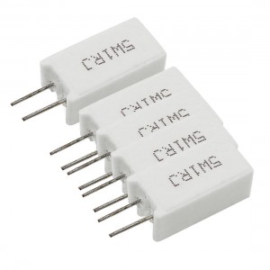 5 x 5W 1 Ohm 1R 5% Radial Lead Ceramic Cement Power Resistors