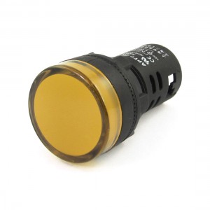 AC 110V 20mA Screws Connection LED Signals Light Lamp Yellow AD16-22D/S26
