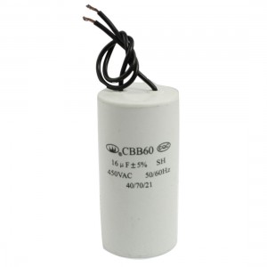 CBB60 16uF 450VAC 50/60Hz Round Polypropylene Film Motor Capacitor