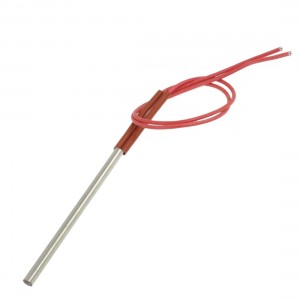 6mm x 100mm Stainless Steel Single End Red Wired Cartridge Heater 380V 150W