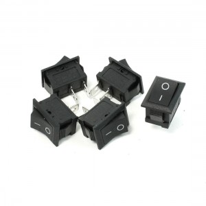 5 Pcs AC 6A/250V 10A/125V SPST 2 Pins I/O Snap In Boat Rocker Switch