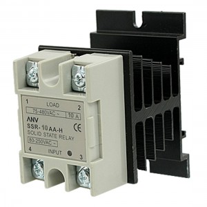 AC-AC Single Phase SSR Solid State Relay 10A 80-250VAC / 75-480VAC w Heat Sink