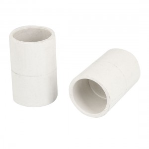 2pcs White 25mm 0.98" Inner Diameter PVC Drainage Straight Pipe Connectors