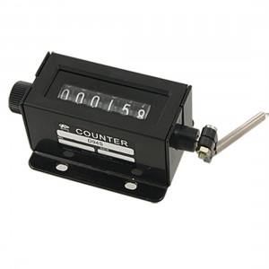 Blk Rotatable Knob Rod Industrial 6 Digit Pull Counter