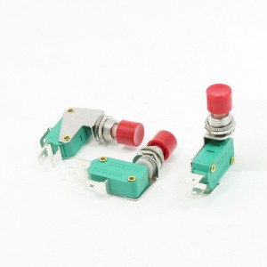 3 Pcs SPDT 3 Pins Red Button Actuator Momentary Miniature Micro Switch