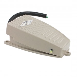 5A SPDT NO NC Aluminum Momentary Industrial Power Treadle Foot Pedal Switch
