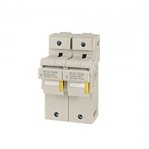 AC 690V 125A Double 2 Poles 22 x 58mm Cylindrical Fuse Holder