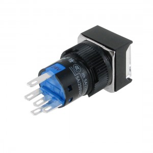 DC 24V White Lamp Square Momentary Push Button Switch 