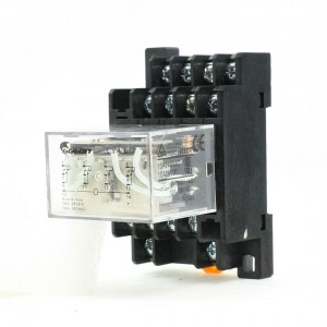 24V DC Coil 3PDT Electromagnetic Power Relay LY3J 5A 250VAC/28VDC w Base