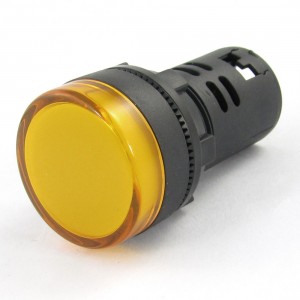 AC/DC 24V 20mA Screws Connection LED Signals Light Lamp Yellow AD16-22D/S