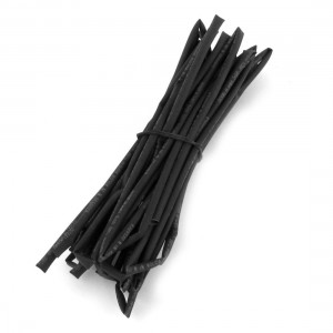 2.5mm Dia. Black Heat Shrinkable Tube Shrink Tubing 5M 16.4Ft