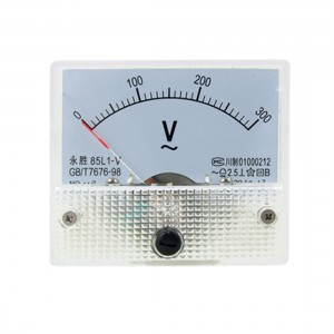 85L1 AC 0-300V Rectangle Analog Panel Voltage Gauge