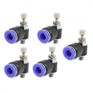 6mm Push in to Connect 6mm Thread Fittings Speed Controller 5 Pcs