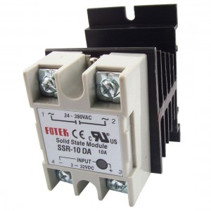DC to AC Solid State Relay SSR-10DA 10A 3-32V 24-380V w Aluminum Heat Sink