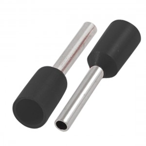 1000 x 1.7mm Dia Tube Cold Pressed Terminals Connector Black