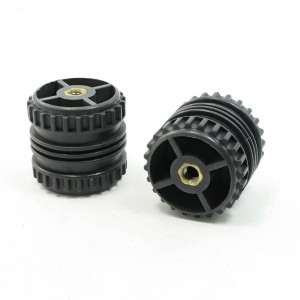 0.3" Diameter Metal Thread 2" Height Plastic Busbar Insulator Black 2 Pcs