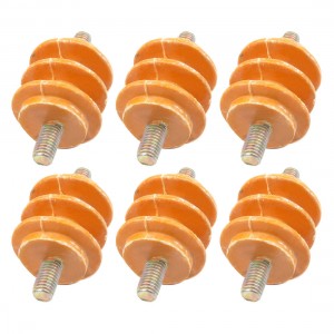 6 Pieces 660V Water Resistance Busbar Insulator Orange 1.4" x 1.3" x 5/16"
