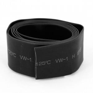 18mm Diameter 2:1 Polyolefin Heat Shrinkable Tube Black 1M