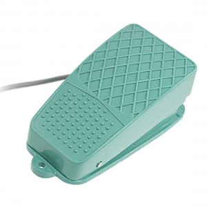 AC 250V 10A SPDT NO NC Plastic Momentary Power Pedal Foot Switch Green CNC