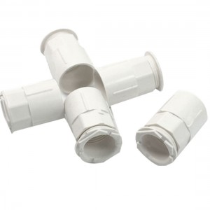 5 Pcs 25mm Inner Dia. Straight Fittings PVC Pipe Connectors White