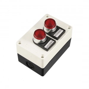 1NO 1NC Red Light Self Lock Switch Push Button Station