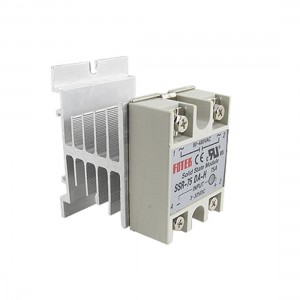 DC to AC Solid State Relay SSR-75 DA 75A 3-32V DC 90-480V AC + Heat Sink
