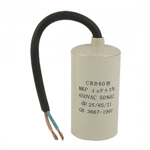 Washing Machine Polypropylene Film Motor Capacitor 4UF Capacity