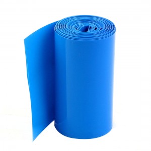 5Meters 85mm Width PVC Heat Shrink Wrap Tube Blue for 18650 Battery Pack