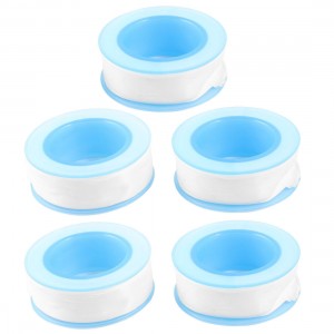 5 Pieces Plumbers Thread Sealant 15mm Width PTFE Tape White Blue