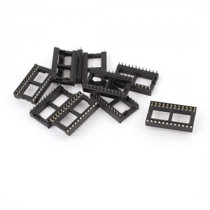 10 Pcs 2 54mm Pitch 2 Row 24 Pins Wide DIP IC Chip Socket Adaptor