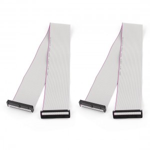 2pcs FC40P 40 Pin IDC Socket Extension Flat Ribbon Cable Wire 50cm 20inch
