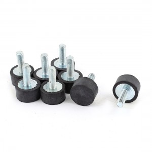 8pcs M6 x 18mm Male Thread Rubber Vibration Isolator Mounts 7 8" x 3 8"