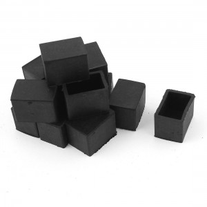 12pcs Rubber Rectangle Tubing Covers Insert Leg End Caps Protector 30mm x 19mm