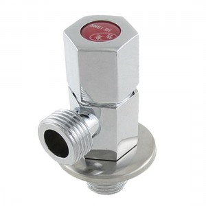 Kitchen Silver Tone 4/5" x 4/5" Male Thread Hexagon Angle Valve