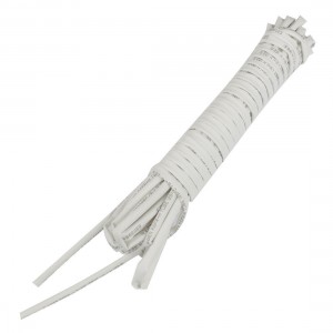 Ratio 2:1 2.5mm Dia White Polyolefin Heat Shrinkable Tube 6M 19.7ft