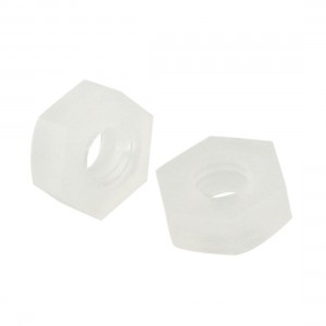 PN-3N Replacement Plastic Hexagonal Hex Fastener Nut 20 Pcs