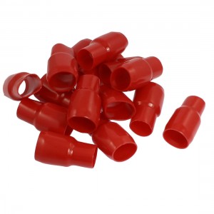 15 Pcs 28mm x 25mm Red Soft PVC Insulated Terminals Boots Covers
