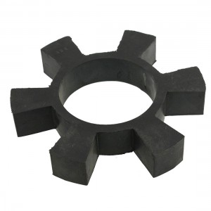 Black 6 Petal Rubber Elastic Damper Coupling Insert Spider Cushion 6 1/16"
