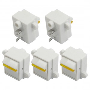 5 Pcs Yellow White 2 Pin SPST On/Off Rocker Switch AC 125V/13A 250V/10A